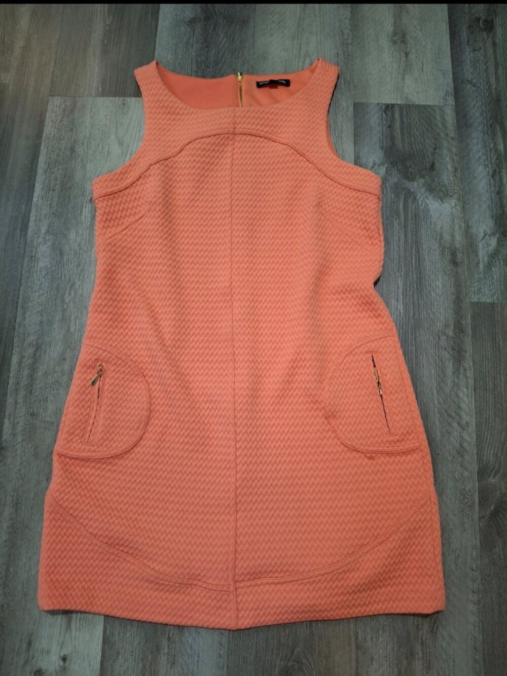 Women's orange knit sleeveless summer dress size 12